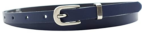 NK Belt GmbH Damen Ledergürtel aus Rindsleder, Made in Germany, Anzug Jeans Gürtel 12mm schmal #MR-19