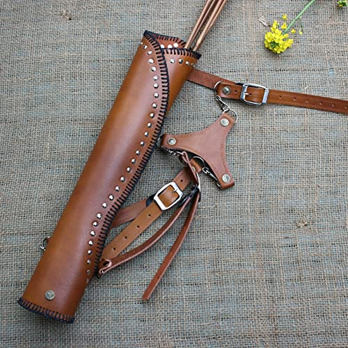 TOKILO Mode-Rindsleder-Köcher Köcher zum Aufhängen, Schönheit, Jagd, Wettkampf-Recurve-Bogen, traditionelle Köcher, Bogen- und Pfeiltasche