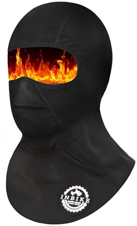 INBIKE Sturmhaube Balaclava Thermo Aber Dünn Maske Antibakteriell Atmungsaktiv Maske aus Lava-Stoff Warm für Herbst Winter Outdoorsport