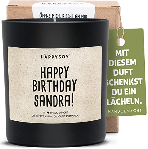 Personalisierte Geschenke Geburtstag - Duftkerze mit Namen - persönliches Geschenk - Geschenk Freundin Freund Mama Papa - individuelles Geburtstagsgeschenk