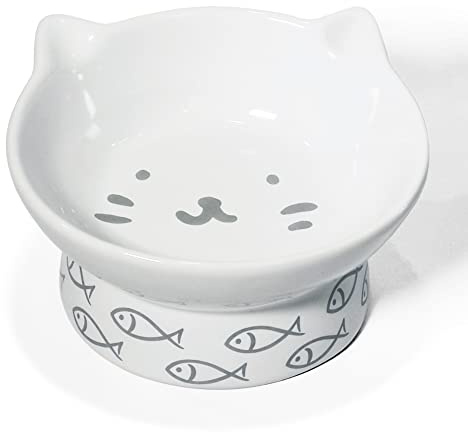 Kaiikai's Elevated Gamelle inclinée en céramique pour petits chiens et chats 141,7 g