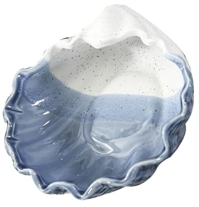 Cabilock Élégant Organisateur De Bijoux En Céramique Plateau Décoratif En Coquillage Ornement De Bureau Pour Peigne Cosmétique Matériau En Porcelaine