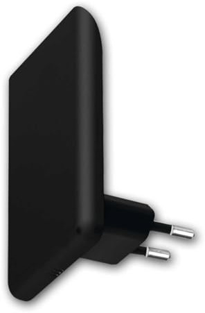 world-trading-net - Luce notturna a LED con sensore crepuscolare, colore nero, 230 V / 5 lm, colore della luce bianco caldo, da collegare a una presa con spina europea