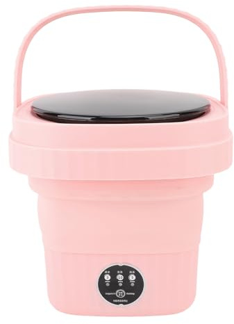 Mini Lavatrice Pieghevole, Lavatrice Portatile Impermeabile IPX4 ABS Silicone 6L per (Spina europea)