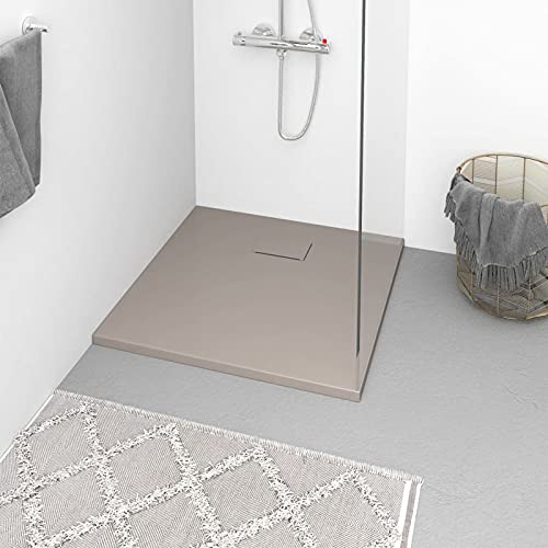 ARKEM Duschwanne SMC Braun 90x90 cm Bodengleiche Dusche Duschscheibe