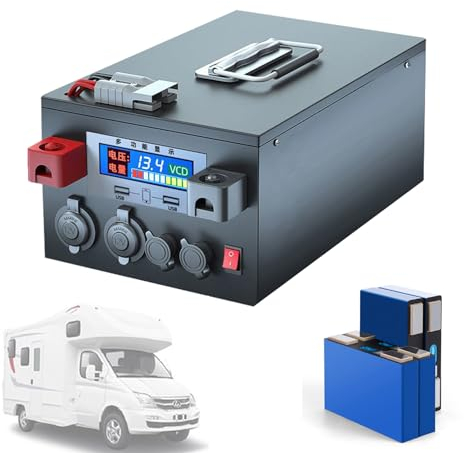 SSCYHT LiFePO4 Akku 12V Lithium Akkupack 200Ah 300Ah 400Ah 500Ah Lithium-Eisenphosphat Akku mit BMS-Schutz Wartungsfreier Akku für Wohnmobil/Camping,12v200ah