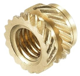 TOP-VIGOR 60Pcs M3 Threaded Knurled Insert Nuts, M3 x 4mm x 5mm OD 3D Printing Brass Nuts, Female Threaded Inserts Brass Heat Set Insert Embedment Nut for 3D Printing