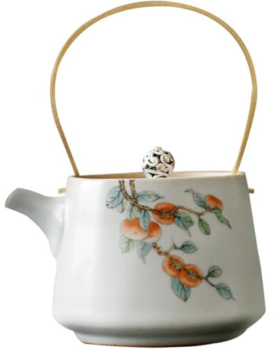XZDEAIR 250ML Tea Kettle Porcelain Kungfu Teapot Loose Leaf Tea Maker Stovetop Quick Boil Water Kettle for Tea/Coffee/Milk