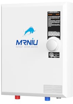 27kW 220V Electric Tankless Water Heater, LED Temperature Display, On-Demand Instant Hot Water, Space-Saving Design for Whole House Shower Endless Hot Water Supply for Residential Use