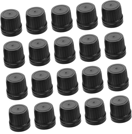 Beavorty 100pièces Bouchons à Vis de Dents pour Flacons Huiles Essentielles Parfums et Cosmétiques Compatibles Plastique
