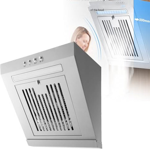 Hotte aspirante latérale 230 W, petite hotte aspirante avec hottes de cuisine à LED, ventilateur d'extraction mural de 400 mm pour 17 m³/min,400mm