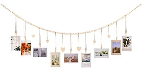 TAXTYHRE Espositore per Foto Appese, Corda per Appendere Foto, con Piccola Clip, Decorazioni Creative da Appendere Fai da Te, può Appendere Cartoline Biglietti Disegni