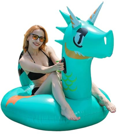 Aufblasbare Schwimmhilfe | Großer Drache aufblasbar für Pool – Schwimmstuhl Schwimmhilfe Spielzeug Outdoor Erwachsene See Sommer Wasserparty