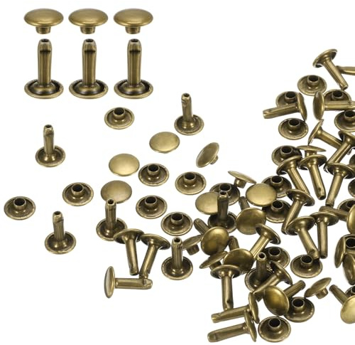 QUARKZMAN 80 Set Di Rivetti A Doppio Cappuccio 9x12mm Testa Tonda Bronzo