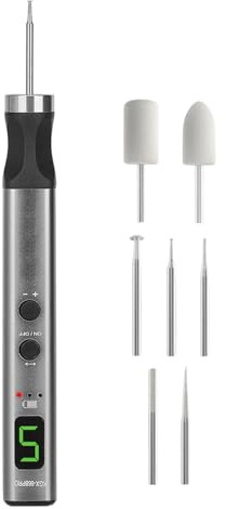 Juego De Bolígrafos De | Dispositivo De De 5 Velocidades Con 7 Accesorios, Bolígrafo De Con Memoria Para Ajustes De Velocidad - Para Electrónica, Metal, Piedra, Vidrio, Clavos,