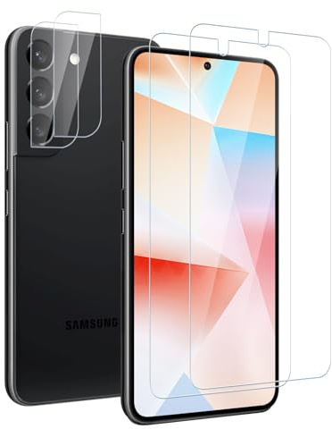 Carantee 2+2 Stück für Panzerglas für Samsung Galaxy S22 Plus Schutzfolie, 9H Härte & Anti-Fingerabdruck, Sensitive Touch, Blasenfrei Displayschutzfolie, Ultra HD Premium Kameraschutz Schutzglas Folie