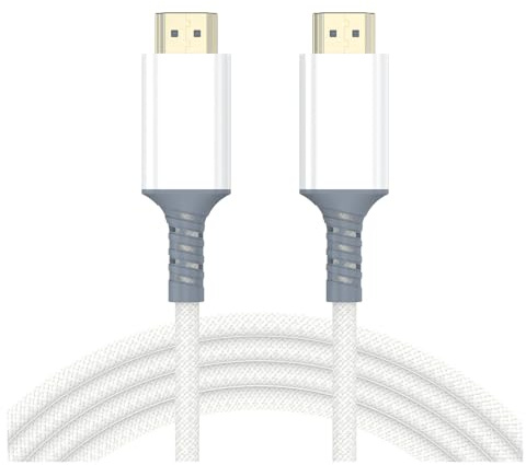 El Cable De Datos De Alta Velocidad HDMI 2.1 Blanco De 8K HDMI For Monitores, Televisores Y Proyectores Admite 8K A 60 Hz(5m)