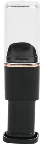 Ipetboom Brocha para Rubor Retráctil Negra Cerdas Sintéticas, Pincel para Polvos Sueltos y Maquillaje a Granel, Herramienta de Maquillaje de Viaje Compacta y Portátil