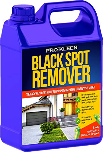Pro-Kleen Powerful Black Spot Remover (5L) - Powerful Liquid Cleaning Solution - Powers Through Stubborn Dirt & Grime - Use on Patios, Natural Stone, Indian Sandstone, Driveways & More