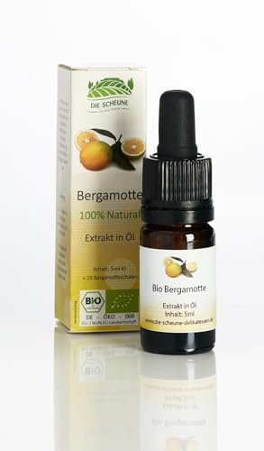 Die Scheune GmbH - Bergamotte Orangen Aroma BIO 100% natürlich (5ml) zuckerfrei entspricht 18 Bergamottenschalen; Bio-Kontrollstelle: DE-ÖKO-006 | Bergamotte Saft, Bergamotte Öl, Bergamot, Bergamotte Aroma, Bergamotte Extrakt, Bergamotte naturrein