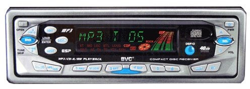 Radio CD para Coche con Reproductor de MP3/CD-R/CD-RW. Radio Estéreo Am/FM - Carátula Extraible - BVC Mod.JGCD-8MP3