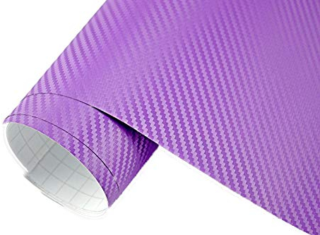 Neoxxim 7€/m2 Premium - Auto Folie - 3D Carbon Folie - LILA 700 x 150 cm - blasenfrei Lackfolie Möbelfolie