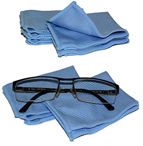 All-around24 - Paño de microfibra para limpiar gafas, juego de 8 unidades, aprox. 15 x 20 cm