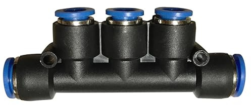 Pneumatik Druckluft Verteiler-Schnellverbinder (PKG) Ø 8 mm 3 Anschlüssen Ø 4 mm