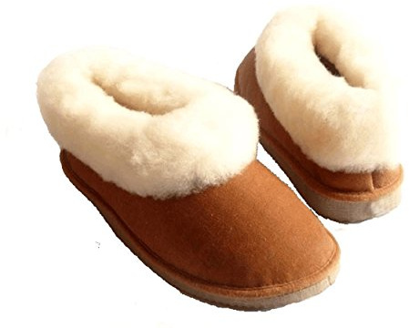 chaussons filles camel fourrés peau de mouton - tannage naturel - 39