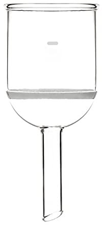 DADAKEWIN 200ml Vetro Buchner Imbuto, 3 di Aspirazione Anello Filtro, Filtrazione Pore Diametro 15-40 Micron, Termoresistente Vetro Borosilicato 3.3 Lab Imbuto Confezione da 1 (Size : 200ml)