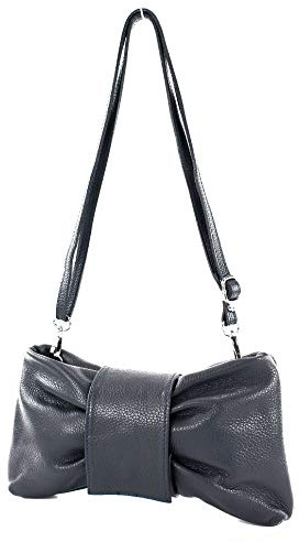 modamoda de T214 Damen Leder Umhängetasche Clutch Schultertasche Schleife handmade in Italy