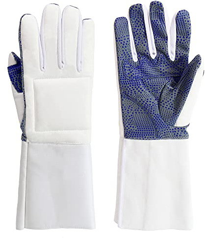 LEONARK Gepolsterte Fechthandschuhe für Folien-Epee und Säbel – Lederhandschuh für Zäune, Match- und Kampfübungen – 1 Packung