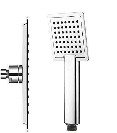 12 Zoll Quadratischer Regenduschkopf Ultradünner ABS-Duschkopf Chrom-Finish Top Regenkopf Duscharmatur Kopf-12_Inch