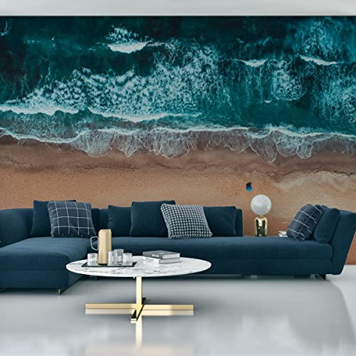 Muralo Selbstklebende FOTOTAPETE 368x254 TAPETE Wandtapeten Strand Meer Aussicht Vogelperspektive Wohnzimmer Schlafzimmer Moderne Wandbilder XXL Wand Dekoration Abstrakt Br. 368 cm x Hö. 254 cm