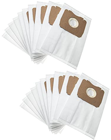 vhbw 20x Sacs compatible avec Progress Onyx 132, 135, 137, 139, 140, 141 aspirateur - microfibres non tissées, small, 23,9cm x 15cm, blanc