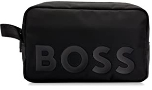 BOSS Herren Catch 2.0DS Washbag Logo-Kulturbeutel aus recyceltem Material mit Struktur