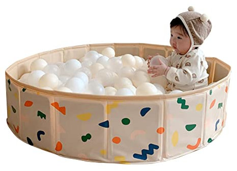 JAWSEU Bällebad Baby Faltbar Bällepool Kinder Bällchenbad Outdoor Ball Pit, Bällchenbad Rund, Bällebäder Ohne Bälle, Ocean Ball Pool Outdoor Indoor Kindergarten