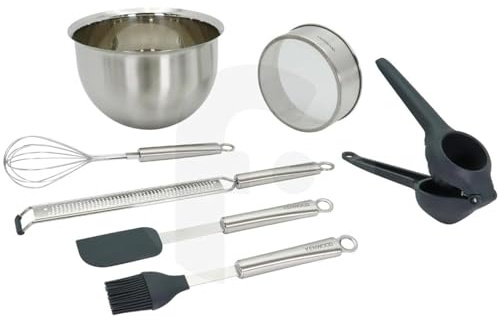 Kenwood KWSP200 Zubereitungsset mit Edelstahl- und Silikonzubehör, inklusive Zitruspresse, geeignet für vielseitige Küchenanwendungen
