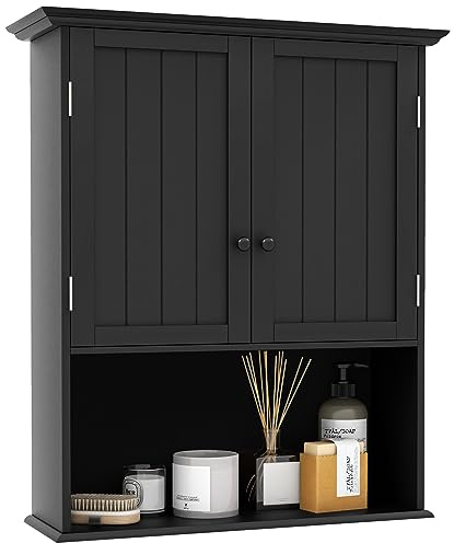 WATERJOY Wandschrank mit Rollladentüren und Ablagen für Badezimmer, Küche, Wohnzimmer