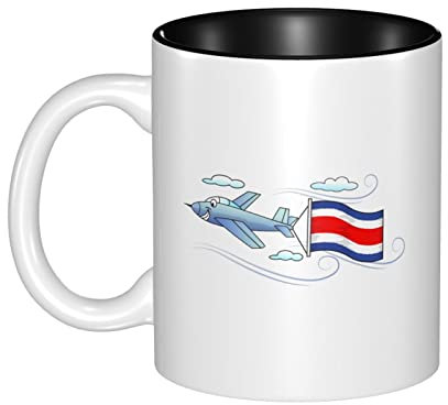 Tazza Di Latte 330Ml Bandiera Della Costa Rica Tazza Ceramica Personalizzabile Mug Stampa Hd Tazza Da Regalo Per Compleanno, Papà, Bambini