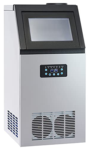 CO-Z Machine à Glaçons Commerciale 480W 58kg/24h Ice Maker Professionnel 36 Pièces Écran LCD Storage de 10kg pour Maison Bureau Restaurant Bar Café