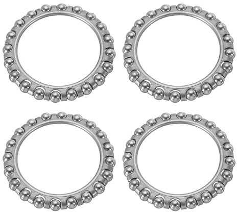 PATIKIL Rodamiento de Biela de Bicicleta 3/16 Pulgadas x 20 Bolas, 4 Unidades Rodamientos de Bicicleta de Acero Inoxidable de Repuesto Piezas de Reparación de Accesorios, Color Plata