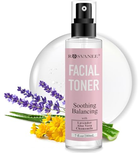 ROSVANEE Face Mist Spray Hydrating Peptides Facial Toner with VC, Lavender, Niacinamide, HA, Soothing & Balancing, Oil Control, Anti-Wrinkle, Vegan, Fragrance&Alcohol-Free 200mL