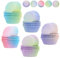 LWMTT 500 Pièces Caissettes Cupcake Caissette Muffins Papier Standard 5 Couleur Caissettes Muffins Cupcake Papier pour la Cuisson, les Desserts, les Fêtes, les Anniversaires et les Mariages