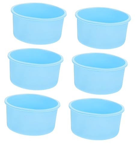 WATIIFUFU 6stücke Teiliges Silikon Kuchenformen Für Muffins Lebensmittelechtes Wiederverwendbares Backzubehör Blau Für Zuhause Bäckereien Und Restaurants