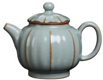 GOOPEEG Teiera Giapponese Teiera Cinese Tradizionale RU Kiln Teiera Collezione di Set da tè Fatti A Mano Teiera Tradizionale(Blue)