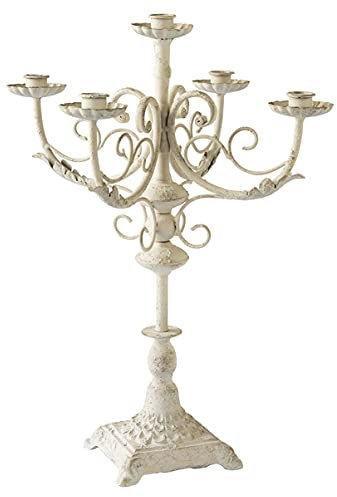 YIHANSS Display Kandelaber Schmiedeeisen Romantischer Fünfköpfiger Kerzenständer Restaurant Hochzeit Klassischer Esstisch Kerzenständer Ohne Kerzen Dekoration Kerzenhalter (Farbe: