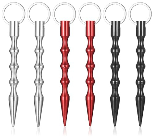 Porte Clés de Sécurité pour Femmes - 6 Pièces Autoprotection avec Amplificateur de Pression