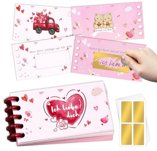 Suofuolef Juego de tarjetas para rascar el día de San Valentín, ideas para citas para parejas, regalo de aniversario, regalo romántico para él y ella