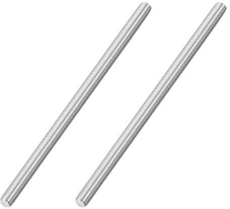 QUARKZMAN Barra Filettata Completa M8x160mm, 2Pcs Vite Lunga in Acciaio Inox 316 Passo Filettatura 1.25mm Filettatura Destra per Montaggio Mobili Assemblaggio Fissaggio